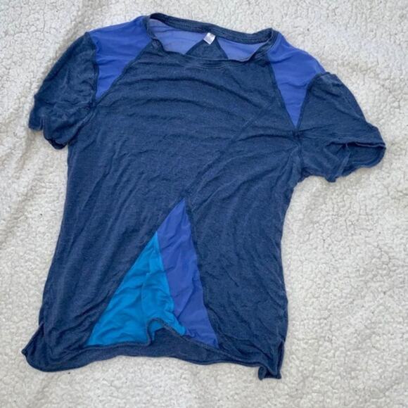 Joy Lab Blue Abstract Athleisure T-Shirt | Sz S - Picture 2 of 5